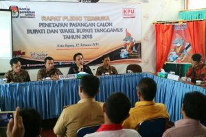 KPU Tanggamus Tetapkan 2 Pasangan Peserta Pilkada