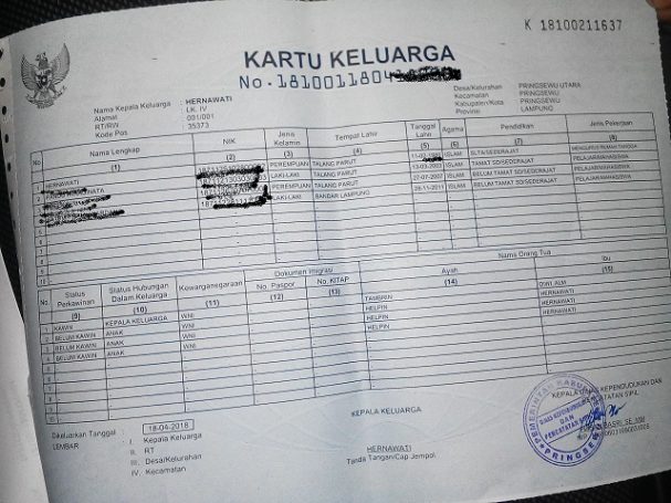 Disdukcapil Pringsewu, Ada Kartu Keluarga Manipulatif?