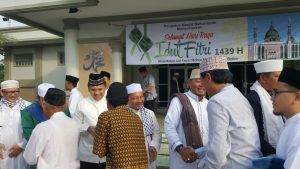 Ridho Ficardo Sholat Ied di Masjid Baiturrahim Perum Korpri Sukarame