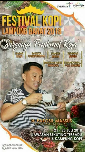 Juli 2018 Lampung Barat Gelar Festival Kopi.