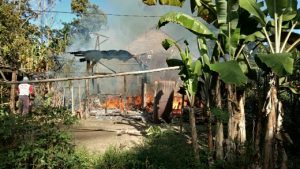 Kebakaran Hanguskan Tiga Rumah di Pugung Tanggamus