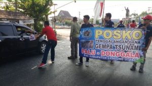 PWI Lampung Utara Salurkan Donasi Bencana Palu-Donggala