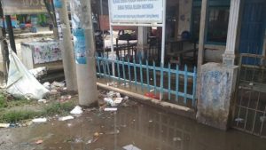 Diguyur Hujan Beberapa Saat, Pasar Unit-2 Tulangbawang Kebanjiran