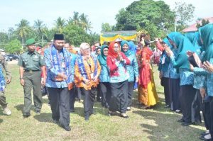 Dukungan Bupati Lampura saat Penilaian Lomba Kesrak Provinsi