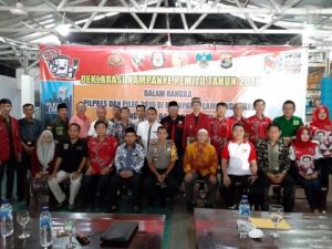 Polres Lampura Deklarasi Kampanye Damai Pemilu 2019
