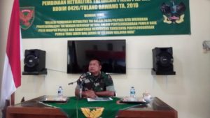 Jelang Pemilu, Komandan Kodim 0426 Letkol Inf Kohir Beri Pembinaan Anggota TNI