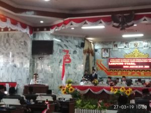 DPRD Lampung Utara Paripurna Visi Misi Bupati-Wabup Baru