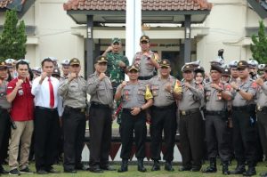 Polres dan Kodim 0412 Lampung Utara Apel Bersama Jelang Pemilu