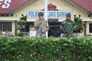 Kapolres Tulangbawang AKBP Syaiful Wahyudi Pimpin Apel Serpas Pengaman Pemilu
