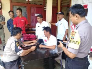 Banyak Jatuh Korban, Polres Tulangbawang Periksa Kesehatan Petugas Keamanan dan Penyelenggara Pemilu