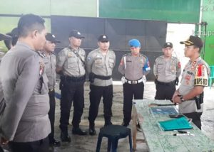 Kawal Keamanan Kotak Suara, Kapolres Lampura Ingatkan Anggota