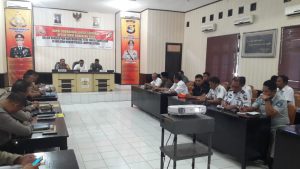 Rakor Lintas Sektor Jelang Pengamanan Idul Fitri 1440 H di Polres Lampura