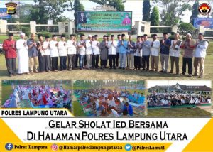 Suasana Salat Idul Fitri di Lampung Utara