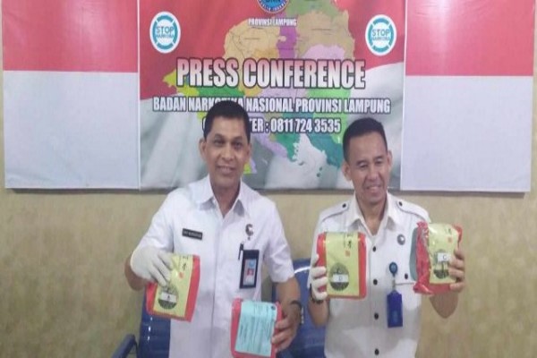 BNNP Lampung Gagalkan Penyelundupan 7 Kg Sabu Asal Aceh