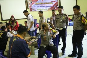 Peringati Hari Lalulintas ke-64 Bhayangkara Kumpulkan Puluhan Kantong Darah