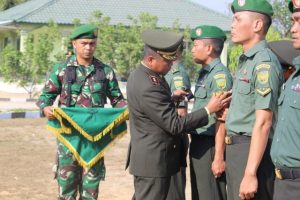 Kodim 0426 Tulangbawang Melaksanakan Upacara Kenaikan Pangkat