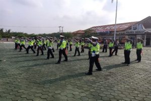Jajaran Satlantas Polres Mesuji Secara Rutin Asah Keterampilam Bela Diri