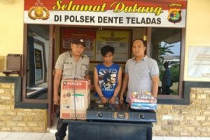 Polsek Dente Teladas Tangkap Pelaku Curat di Kampung Gedung Meneng