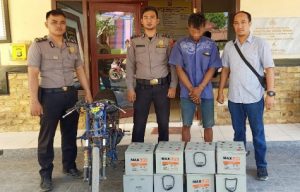 RA Curi Baterai Stolen Tower Telkomsel Ditangkap Polisi