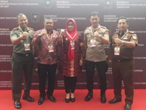 Bupati Bersama Forkopimda Tanggamus Hadiri Rakornas Pemerintah Pusat dan Forkopimda