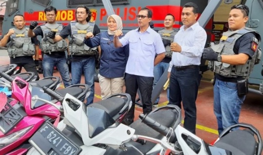 Polda Lampung Bekuk Tujuh Spesialis Pencuri Motor, Kerap Beraksi di Unila