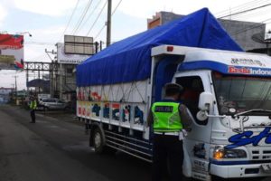 Satlantas Polres Tulang Bawang Gelar Razia Gakkum di Pasar Unit dua