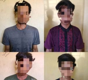 2 Pencuri Motor dan 2 Penadah Digulung Reskrim Polsek Abung Selatan