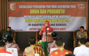 Menghadapi New Normal Bupati Winarti Pimpin Sosialisasi Protokol Kesehatan