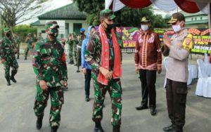 Pangdam II/Sriwijaya di Kodim 0426/Tulangbawang, Jaga Kesehatan Dimasa Pandemi