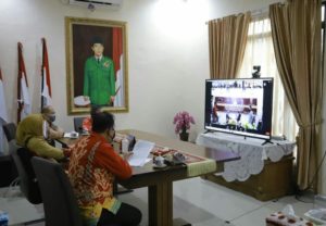 Bupati Winarti Rakor Hasil Pengawasan Covid-19