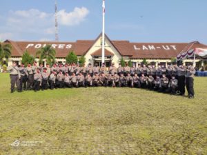 Dit Samapta Polda Lampung Nilai Lomba Dalmas di Polres Lampung Utara