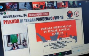 Bupati Hj. Winarti Narasumber Seminar Nasional Pilkada Ditengah Pandemi