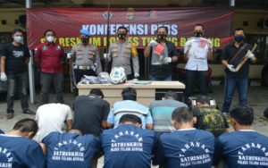 Polres Tulang Bawang Ungkap 21 Perkara Dengan 19 Pelaku dan 6 Pucuk Senpi Selama Operasi Sikat Krakatau 2020