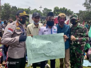 Kapolres Lampung Utara Apresiasi Aksi Damai Aliansi Lampung Utara Bergerak