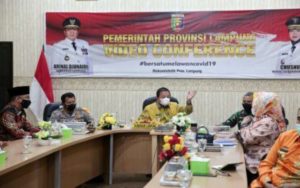Mengatisipasi Covid-19 Saat Libur Panjang, Gubernur Lampung Mengikuti Rapat Koordinasi