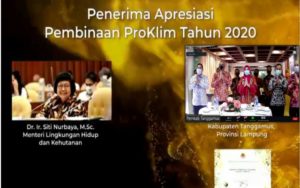 Bupati Tanggamus Dewi Handajani Kembali Raih Penghargaan Proklim