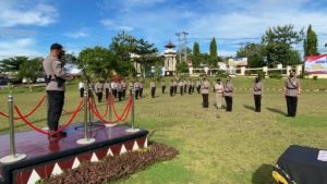 Kapolres Lampung Utara Pimpin Sertijab Kabag Sumda dan Kasat Lantas
