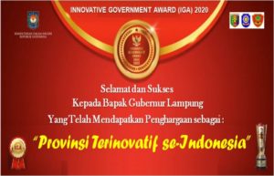 Malam Penganugerahan IGA 2020, Provinsi Lampung Raih Predikat Daerah Terinovatif
