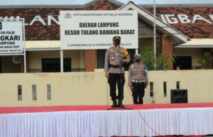 Jelang Nataru 2021 Polres Tulang Bawang Barat Gelar Pasukan Operasi Lilin Krakatau 2020