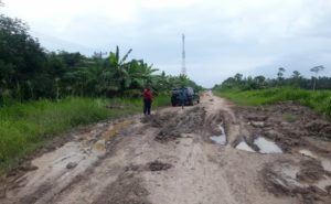 Jalan SP-9 Trilaga Menuju Kota Terpadu Mandiri Mesuji Rusak Parah