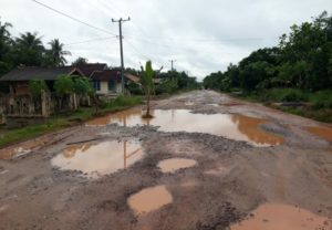 Kesal Jalan Rusak Tak Kunjung Diperbaiki, Warga Tanam Pohon Pisang