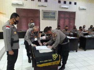 Kapolres Lampura Pimpin Sosialisasi DIPA 2021 Serta Penandatanganan Perjanjian Kinerja & Pakta Integritas Tahun 2021