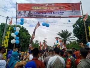 Peresmian Kampung Tangguh Nusantara Desa Tulung Singkip Lampung Utara