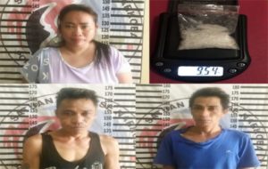 Polres Tulang Bawang Tangkap Tiga Bandar Narkoba,  9,54 Gram Sabu Disita