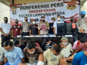 Jelang Ramadhan, Polres Lampung Utara Ringkus 13 Tersangka Penjahat, 4 Orang di Dor