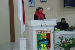 Rapat Paripurna DPRD Tanggamus Penyampaian LKPJ APBD Tahun 2020 Hasil Audit BPK-RI