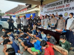 Polres Lampung Utara Amankan 22 Pelaku Kejahatan Jelang Hari Bhayangkara ke 75