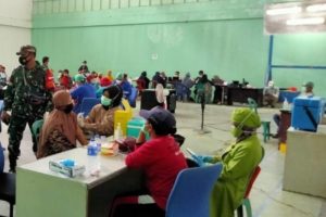 Kodim 0426/Tulang Bawang Vaksinasi Massal Warga Dente Teladas