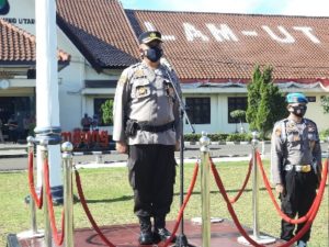 PPKM Darurat, Polres Lampung Utara Laksanakan Apel Gelar Pasukan Ops Aman Nusa II 2021