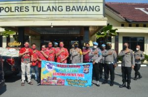 Polres Tulang Bawang Terima  500 Paket Sembako Dari PSMTI